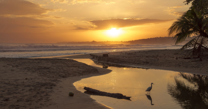 Sunset in a Costa Rican beach
